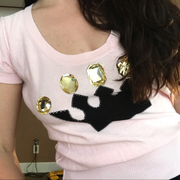 H&M queen B**** trendy pink sweater vest vibes - Picture 4 of 5